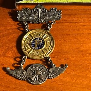 Vintage 1900's New York Fire Department Sweetheart Pin-  By Dieges & Clust
